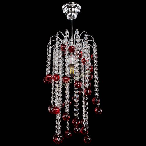 Люстра Зима каскад шар 30 красная в Ижевске Гусь Хрустальный