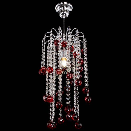 Люстра Зима каскад шар 30 красная в Ижевске Гусь Хрустальный
