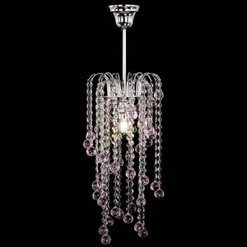 Люстра Зима каскад шар 30 розовая в Ижевске Гусь Хрустальный