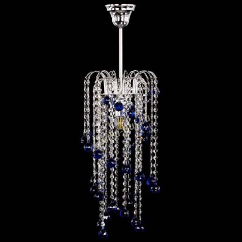 Люстра Зима каскад шар 30 синяя в Ижевске Гусь Хрустальный