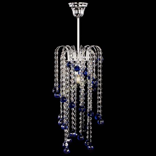 Люстра Зима каскад шар 30 синяя в Ижевске Гусь Хрустальный