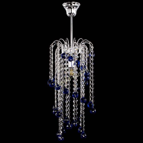 Люстра Зима каскад шар 30 синяя в Ижевске Гусь Хрустальный