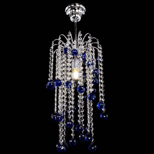 Люстра Зима каскад шар 30 синяя в Ижевске Гусь Хрустальный