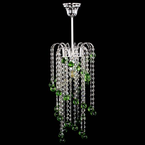 Люстра Зима каскад шар 30 зеленая в Ижевске Гусь Хрустальный