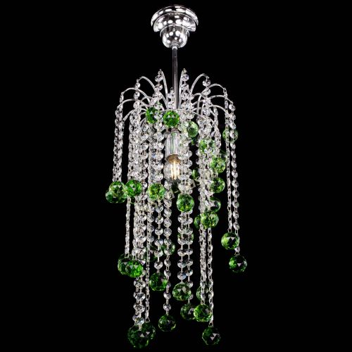 Люстра Зима каскад шар 30 зеленая в Ижевске Гусь Хрустальный