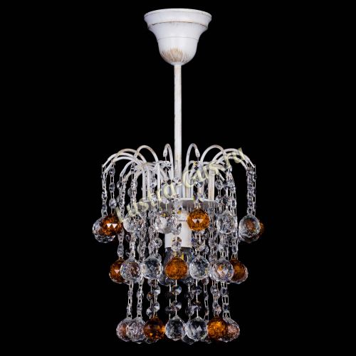 Люстра Зима шар чайная (белая патина)  в Ижевске Гусь Хрустальный