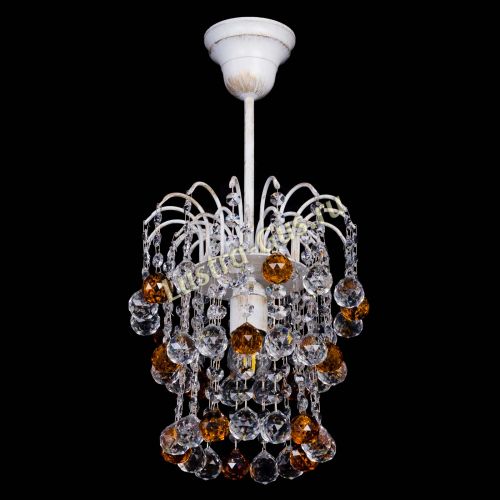 Люстра Зима шар чайная (белая патина)  в Ижевске Гусь Хрустальный