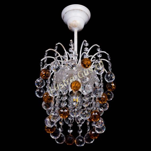 Люстра Зима шар чайная (белая патина)  в Ижевске Гусь Хрустальный