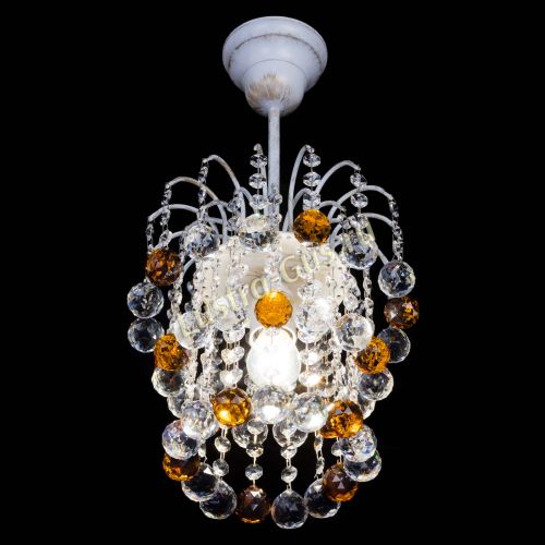 Люстра Зима шар чайная (белая патина)  в Ижевске Гусь Хрустальный