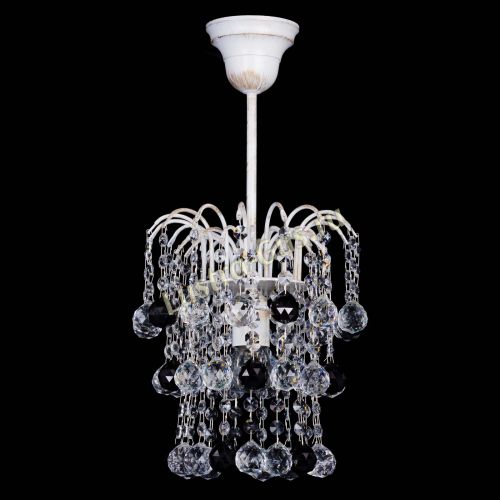 Люстра Зима шар черная (белая патина)  в Ижевске Гусь Хрустальный