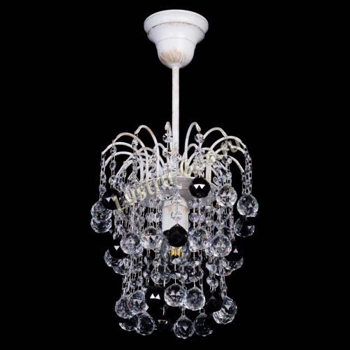 Люстра Зима шар черная (белая патина)  в Ижевске Гусь Хрустальный