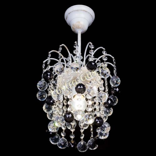 Люстра Зима шар черная (белая патина)  в Ижевске Гусь Хрустальный