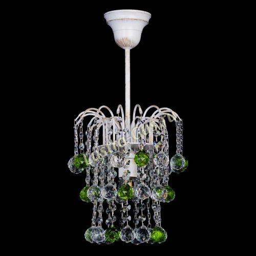 Люстра Зима шар зеленая (белая патина) в Ижевске Люстра Зима шар зеленая (белая патина) в Ижевске