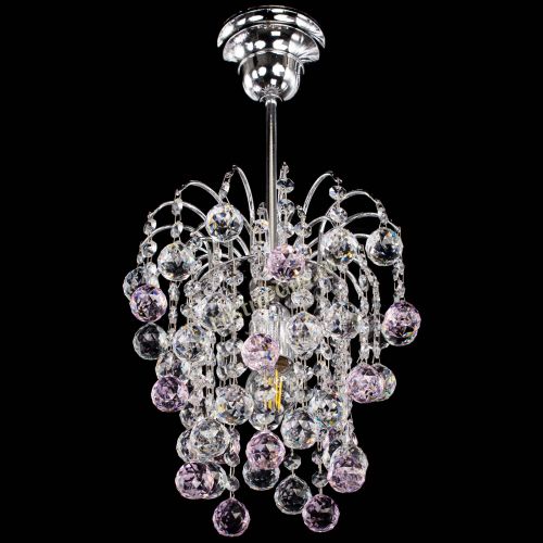 Люстра Зима шар розовая в Ижевске Гусь Хрустальный