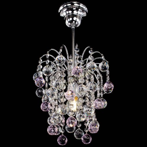 Люстра Зима шар розовая в Ижевске Гусь Хрустальный