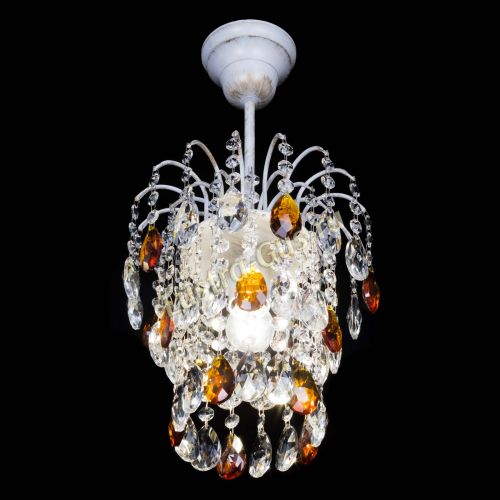 Люстра Зима журавлик чайная (белая патина) в Ижевске Гусь Хрустальный