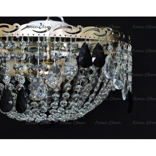 Люстра Анжелика журавлик черная в Ижевске Гусь Хрустальный