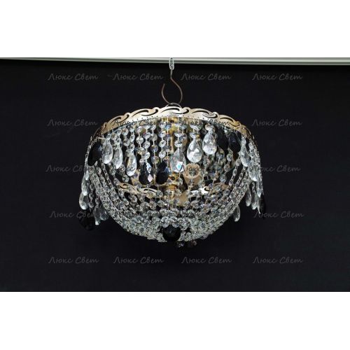 Люстра Анжелика журавлик черная в Ижевске Гусь Хрустальный