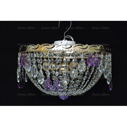 Люстра Анжелика журавлик фиолетовая в Ижевске Гусь Хрустальный