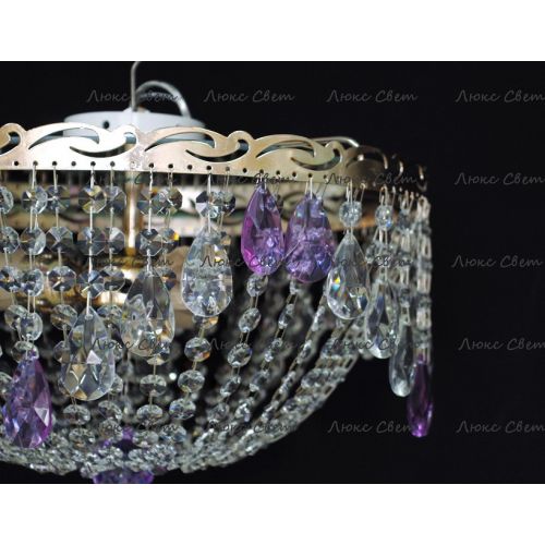 Люстра Анжелика журавлик фиолетовая в Ижевске Гусь Хрустальный