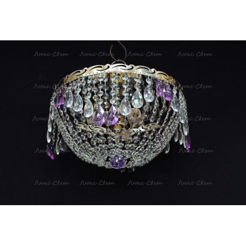 Люстра Анжелика журавлик фиолетовая в Ижевске Гусь Хрустальный