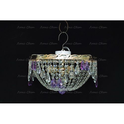 Люстра Анжелика журавлик фиолетовая в Ижевске Гусь Хрустальный