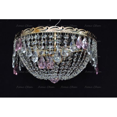 Люстра Анжелика журавлик розовая в Ижевске Гусь Хрустальный