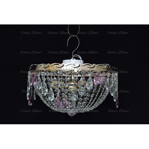 Люстра Анжелика журавлик розовая в Ижевске Гусь Хрустальный