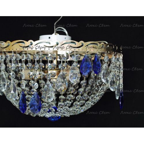 Люстра Анжелика журавлик синяя в Ижевске Гусь Хрустальный