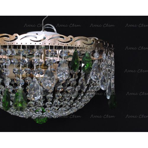 Люстра Анжелика журавлик зеленая в Ижевске Гусь Хрустальный