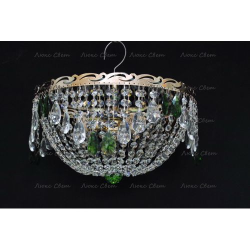 Люстра Анжелика журавлик зеленая в Ижевске Гусь Хрустальный