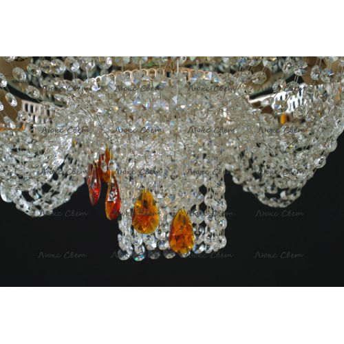 Люстра Водоворот + низ цветная в Ижевске Гусь Хрустальный