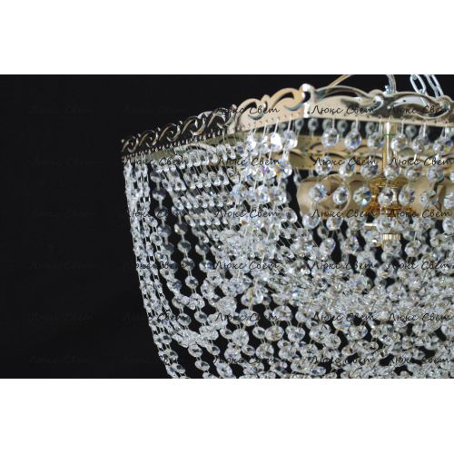 Люстра Квадрат Ракушка 2 в Ижевске Гусь Хрустальный