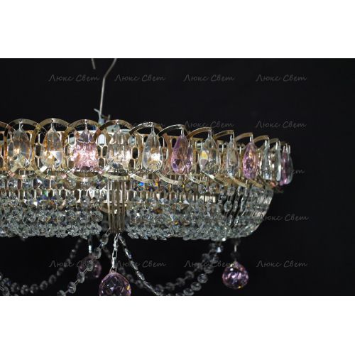 Люстра Кольцо блин розовая в Ижевске Гусь Хрустальный