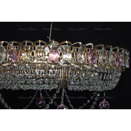 Люстра Кольцо блин розовая в Ижевске Гусь Хрустальный