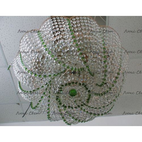 Люстра Лотос  Елена цветная № 1 в Ижевске Гусь Хрустальный