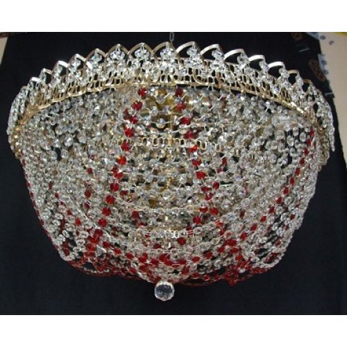 Люстра Водопад роза цветная в Ижевске Гусь Хрустальный