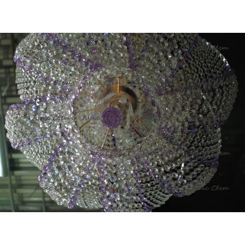 Люстра Космос № 2 фиолетовая в Ижевске Гусь Хрустальный