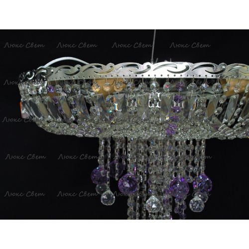 Люстра Анжелика 1 шар 40 мм фиолетовая в Ижевске Гусь Хрустальный