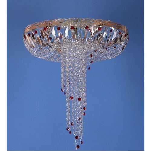 Люстра Анжелика обтикон цветная в Ижевске Гусь Хрустальный