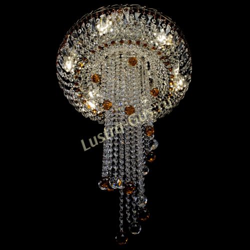 Люстра Анжелика №2 длинная шар 30 мм чайная  в Ижевске Гусь Хрустальный