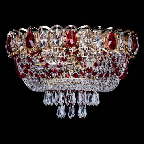 Люстра Астра Ажур красная в Ижевске Гусь Хрустальный
