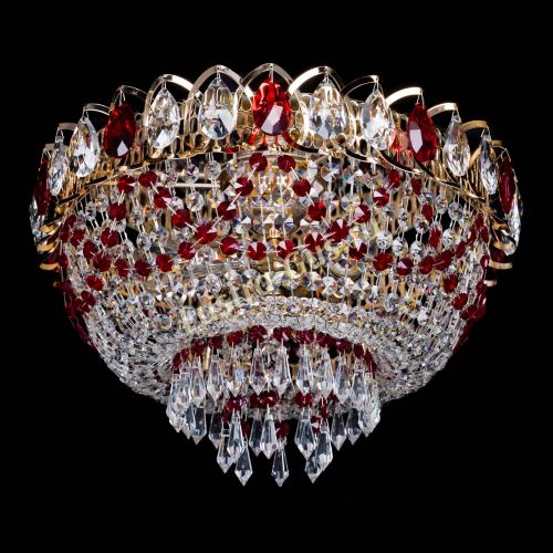 Люстра Астра Ажур красная в Ижевске Гусь Хрустальный