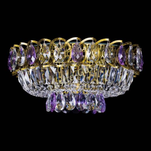 Люстра Астра Бутон №1 фиолетовая под бронзу в Ижевске Гусь Хрустальный