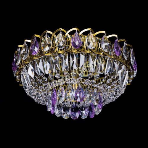 Люстра Астра Бутон №1 фиолетовая под бронзу в Ижевске Гусь Хрустальный