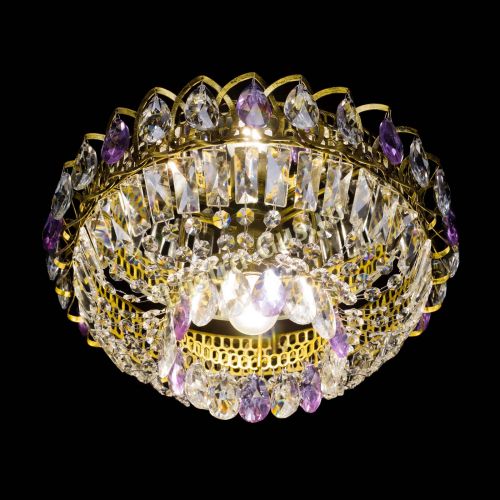 Люстра Астра Бутон №1 фиолетовая под бронзу в Ижевске Гусь Хрустальный