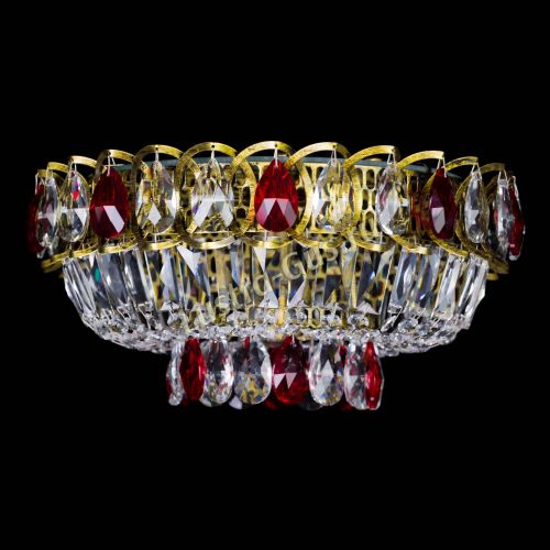 Люстра Астра Бутон №1 красная под бронзу в Ижевске Гусь Хрустальный