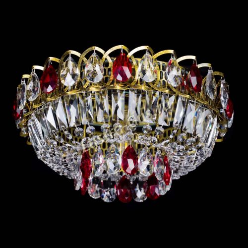 Люстра Астра Бутон №1 красная под бронзу в Ижевске Гусь Хрустальный