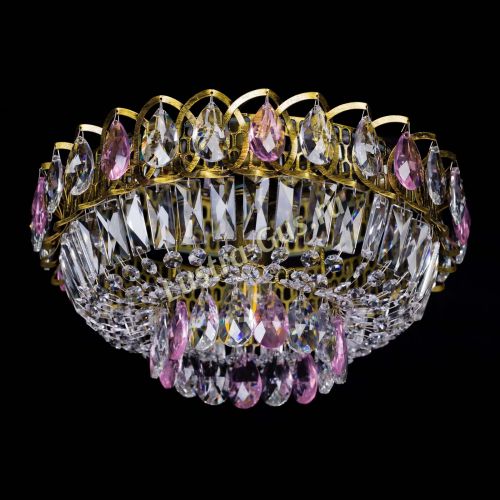 Люстра Астра Бутон №1 розовая под бронзу в Ижевске Гусь Хрустальный