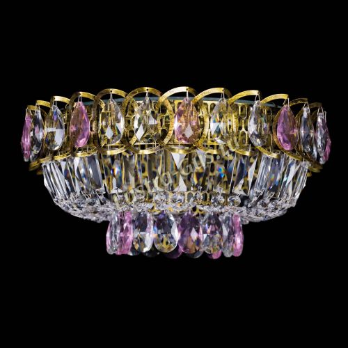 Люстра Астра Бутон №1 розовая под бронзу в Ижевске Гусь Хрустальный